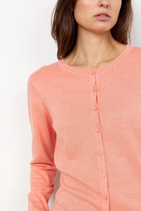 Dollie Cardigan in Coral Haze Mel - Renaissance Boutiques Ireland