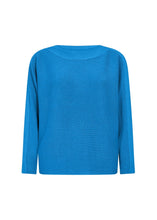 Load image into Gallery viewer, Dollie Long Sleeve Pullover in Bright Blue Melange Pullover Soyaconcept 
