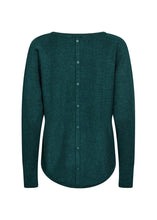 Load image into Gallery viewer, Dollie Long Sleeve Pullover in Shady Green Melange Pullover Soyaconcept 
