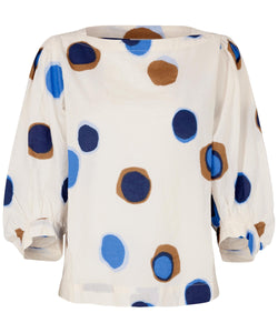 Dyllis 3/4 sleeve Top in Nebulas Blue - Renaissance Boutiques Ireland