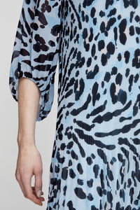 Elly Dress in Little Boy Blue Leo Print Dress Ichi 