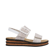 Load image into Gallery viewer, Everest Square Buckle Sandal in White Sandal Rieker 

