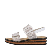 Load image into Gallery viewer, Everest Square Buckle Sandal in White Sandal Rieker 
