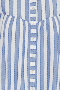 Ezoma Shirt in Little Boy Blue Stripe Pattern Shirt Ichi 
