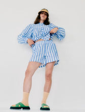 Load image into Gallery viewer, Ezoma Shirt in Little Boy Blue Stripe Pattern Shirt Ichi 
