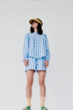 Load image into Gallery viewer, Ezoma Shirt in Little Boy Blue Stripe Pattern Shirt Ichi 
