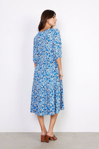 Felicity Dress in Bright Blue Combi Dress Soyaconcept 