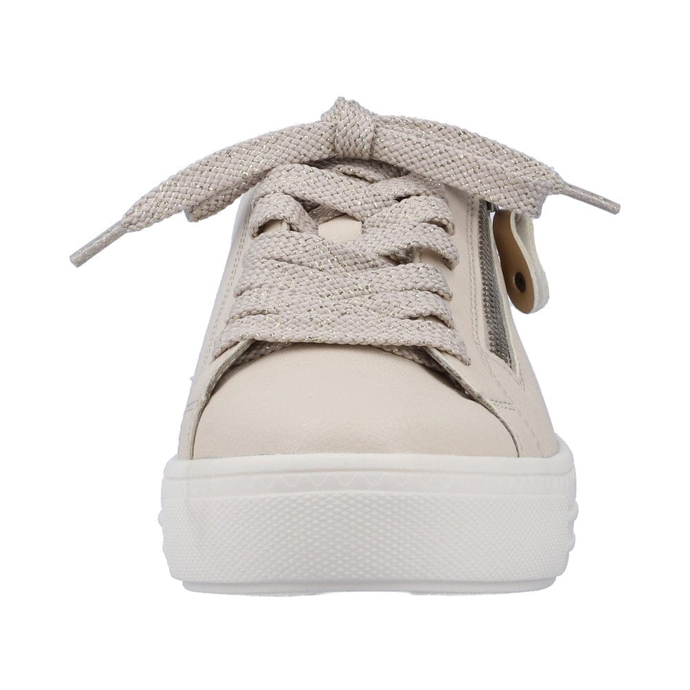 Flatform High Zip Sneaker in Light Taupe Sneaker Remonte 