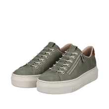 Load image into Gallery viewer, Flatform Suede Zip Sneaker in Sage Sneaker Remonte 

