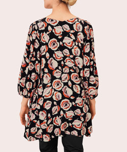 Godila 3/4 sleeve Tunic in Red Clay Tunic Masai 
