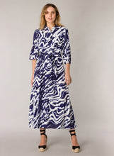Load image into Gallery viewer, Goverdine Dress in Deep Blue Print Dress Yest 
