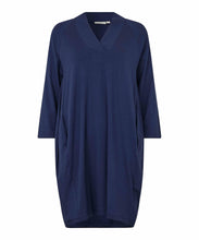 Load image into Gallery viewer, Gritta 3/4 Sleeve Tunic Blouse in Maritime Blue Tunic Masai 
