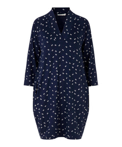 Gritta 3/4 sleeve Tunic in Maritime Blue - Renaissance Boutiques Ireland