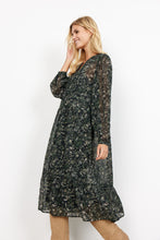 Load image into Gallery viewer, Hedda Long Sleeve Dress in Army Green Combi Dress Soyaconcept 
