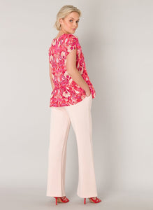Ilionne Blouse in Coral Print Blouse Yest 