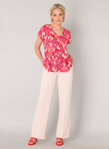 Ilionne Blouse in Coral Print Blouse Yest 