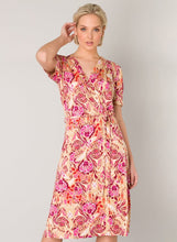 Load image into Gallery viewer, Ineke V Neck Dress in Coral Dress Yest 
