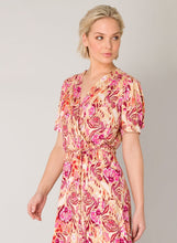Load image into Gallery viewer, Ineke V Neck Dress in Coral Dress Yest 
