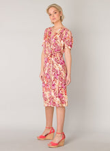 Load image into Gallery viewer, Ineke V Neck Dress in Coral Dress Yest 
