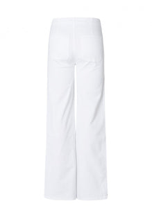 Isa-beau Flare Trousers in White Trousers Yest 