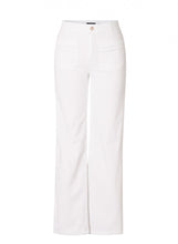 Load image into Gallery viewer, Isa-beau Flare Trousers in White Trousers Yest 
