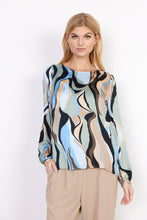 Load image into Gallery viewer, Jamilla Blouse in Bright Blue Combi Blouse Soyaconcept 
