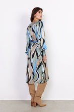 Load image into Gallery viewer, Jamilla Buttoned Dress in Bright Blue Combi Dress Soyaconcept 
