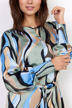 Load image into Gallery viewer, Jamilla Buttoned Dress in Bright Blue Combi Dress Soyaconcept 
