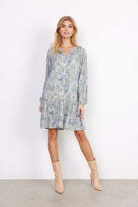 Jana Dress in Bright Blue Combi Dress Soyaconcept 
