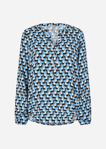 Janet Shirt in Bright Blue Combi Shirt Soyaconcept 