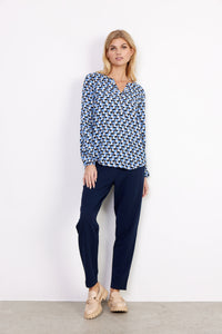 Janet Shirt in Bright Blue Combi Shirt Soyaconcept 