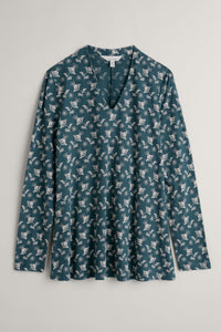 Janey Long Sleeve Top in Deep Teal Top Seasalt 