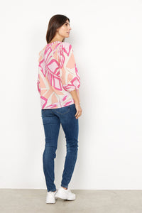Kada Blouse in Fuchsia Rose Combi - Renaissance Boutiques Ireland