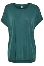 Load image into Gallery viewer, Kajsa Cap Sleeve T-Shirt in Army Green T-Shirt Culture 
