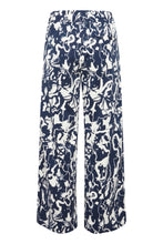 Load image into Gallery viewer, Kate Print Trousers in Total Eclipse Blue Trousers Ichi 

