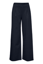 Load image into Gallery viewer, Kate Sus Long Wide Trousers in Total Eclipse Blue Trousers Ichi 
