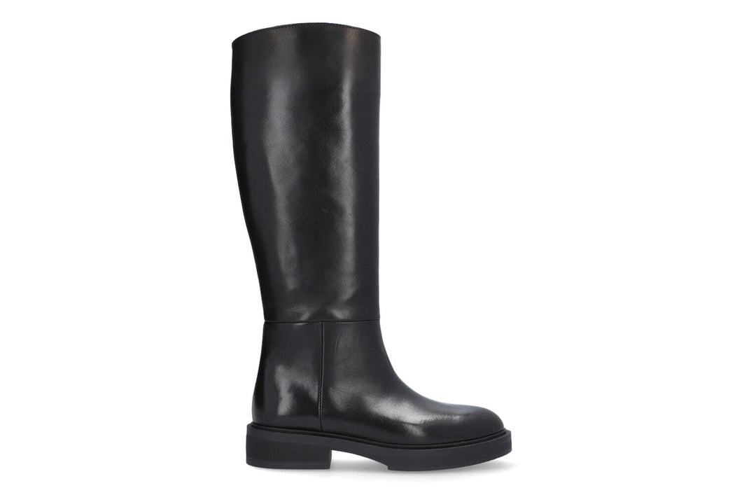 Katy Leather Rider Boot in Black Footwear ALPE 