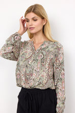Load image into Gallery viewer, Kie Blouse in Dusky Green Combi - Renaissance Boutiques Ireland
