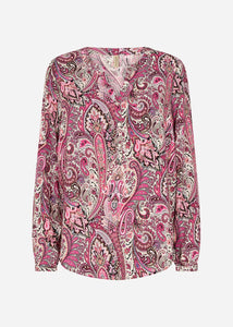 Kie Blouse in Fuchsia Rose Combi - Renaissance Boutiques Ireland