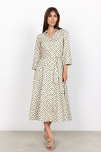 Load image into Gallery viewer, Kirsty Midi Dress in Dusky Green Combi - Renaissance Boutiques Ireland
