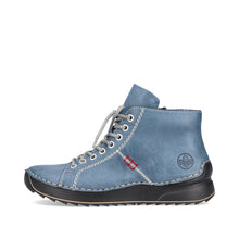 Load image into Gallery viewer, Lace-up Boot with Zigzag Sole in Blue Footwear Rieker 
