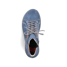 Load image into Gallery viewer, Lace-up Boot with Zigzag Sole in Blue Footwear Rieker 
