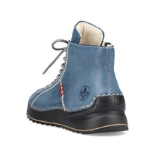 Load image into Gallery viewer, Lace-up Boot with Zigzag Sole in Blue Footwear Rieker 
