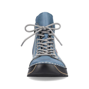 Lace-up Boot with Zigzag Sole in Blue Footwear Rieker 