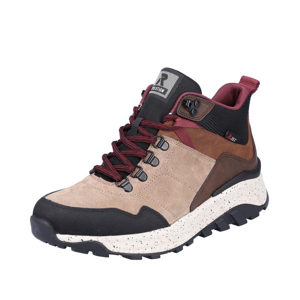 Lace-up Hiking Shoes in Brown Combi Footwear Rieker 