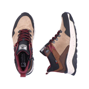 Lace-up Hiking Shoes in Brown Combi Footwear Rieker 