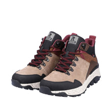Load image into Gallery viewer, Lace-up Hiking Shoes in Brown Combi Footwear Rieker 
