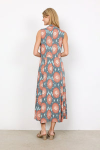 Leana Dress in Dusty Red Combi Dress Soyaconcept 