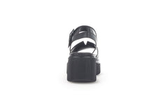 Load image into Gallery viewer, Leather Sandal with Ankle Strap in Black Footwear Gabor 
