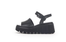Load image into Gallery viewer, Leather Sandal with Ankle Strap in Black Footwear Gabor 

